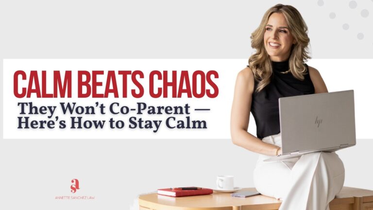 Annette Sanchez, Florida family law attorney, video: How to Co-Parent When They Refuse to Co-Parent